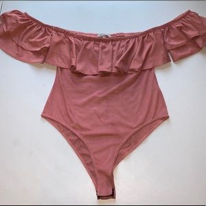 Charlotte Russe off-the-shoulder bodysuit
